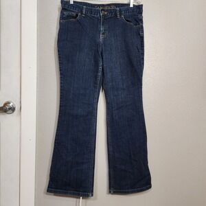 Lands End Jean's Women's 12 Bootcut Dark Wash Denim Cowgirl